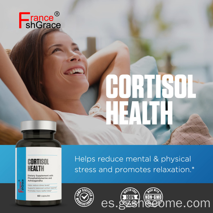 Cortisol Mejora el estado de ánimo, relajación Cápsulas de salud del cortisol